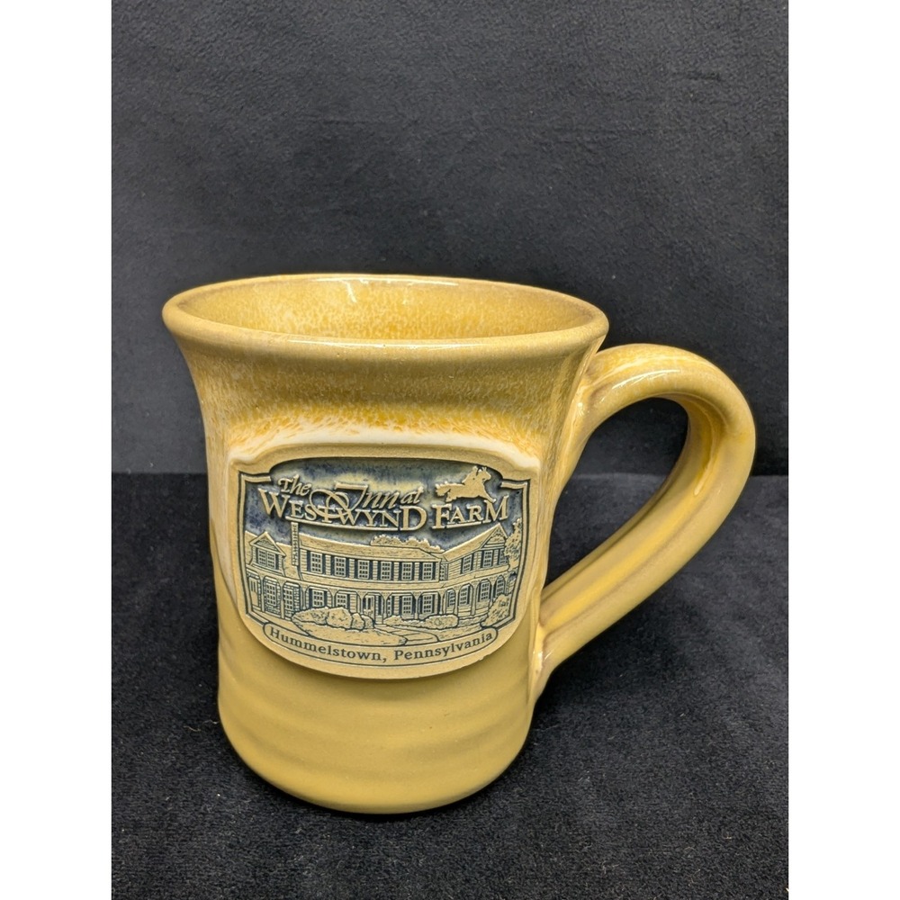 Deneen Pottery Yellow Coffee Mug The Inn at Westward Farm Hummelstown PA 2016
